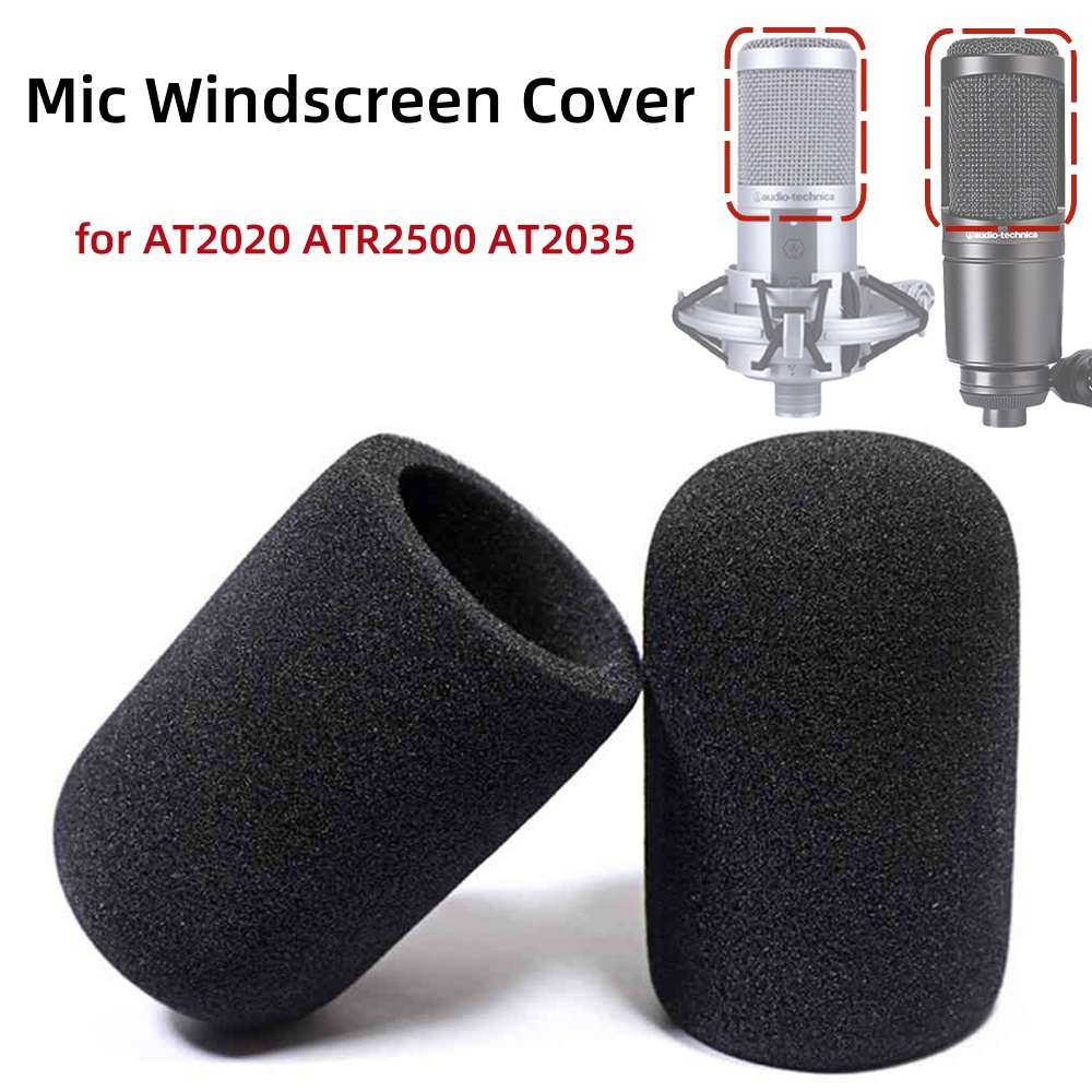 Recording Pop Filter - 2 Buah Kaca Depan Mikrofon AT2020,