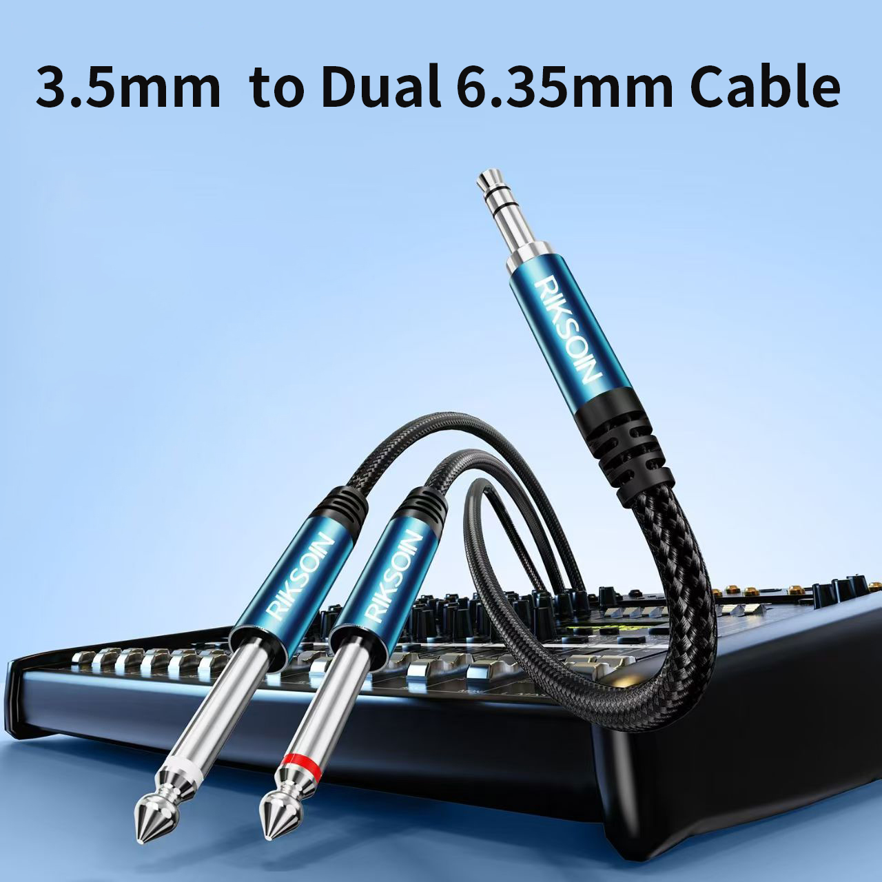 Audio Music Splitter - Kabel Breakout 3.5mm TRS ke Dual