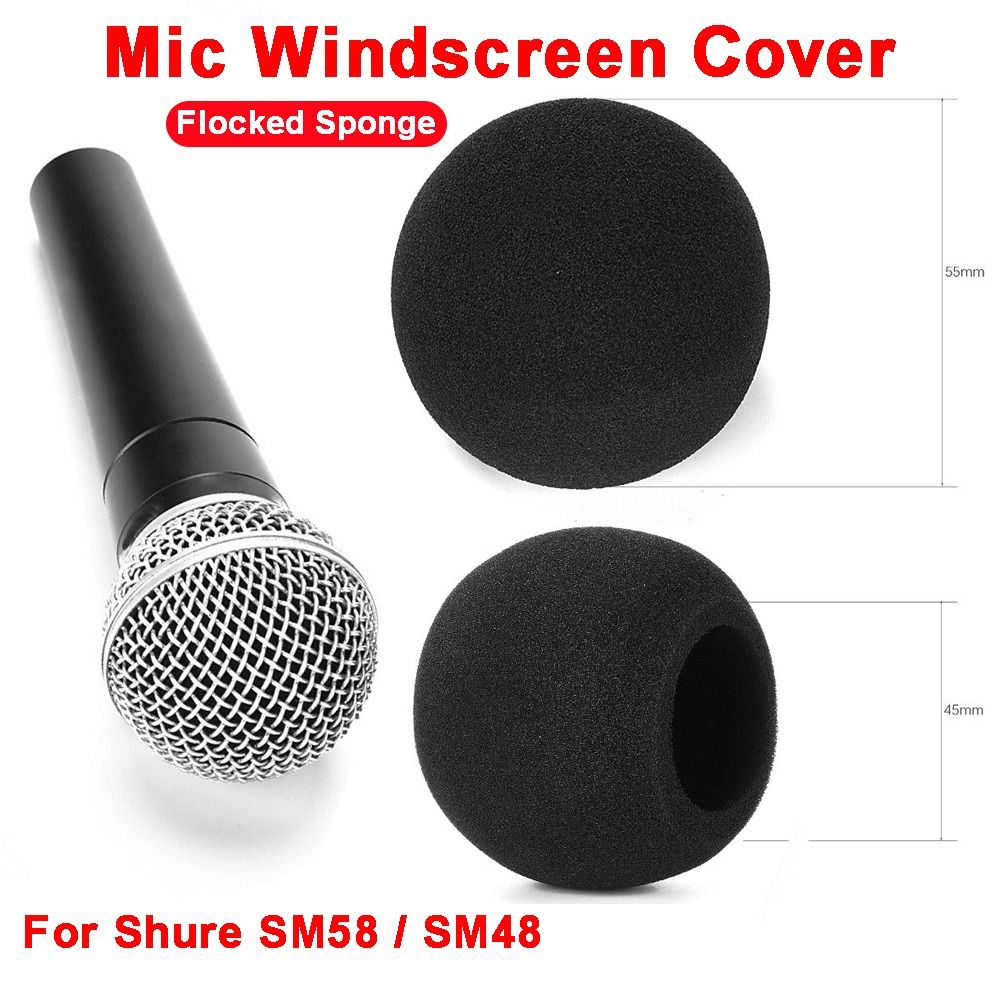 Recording Pop Filter - Penutup Mikrofon Pengganti, Busa Spons Berlapis,