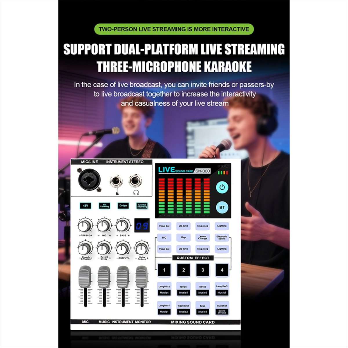 Audio Music Changer - DTC5 SN800 Kartu Suara Live Pengubah