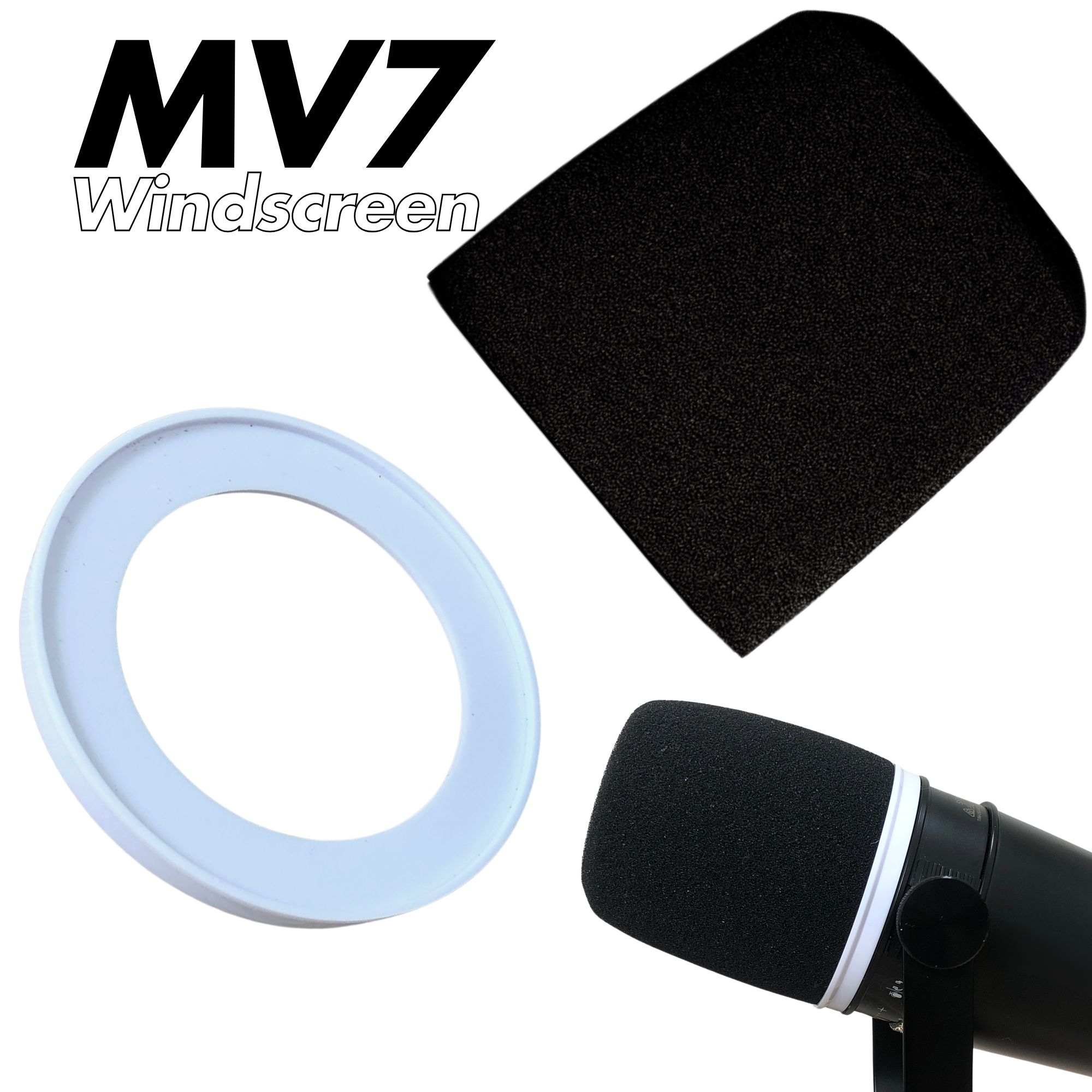Recording Pop Filter - Penutup Mikrofon Busa dengan Cincin Penahan