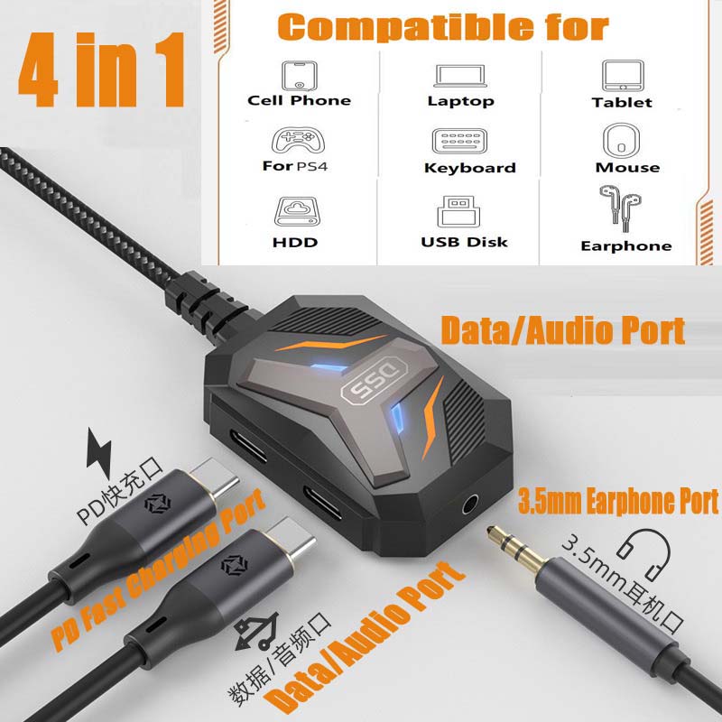 Splitter Tipe C USB C ke Jack  - Audio Music Splitter ulasan dan harga