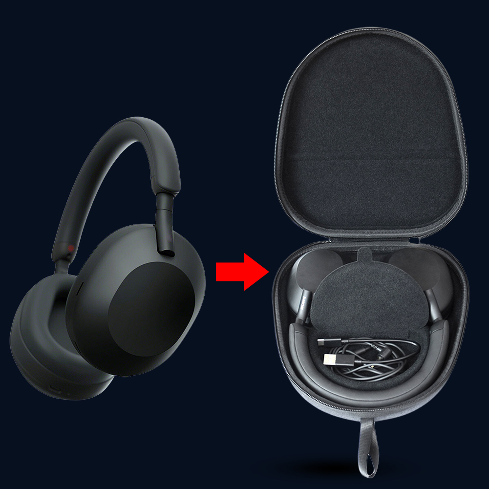 Kotak Pelindung Keras EVA, Kot - Sony Headphone Wh-1000Xm5 ulasan dan harga